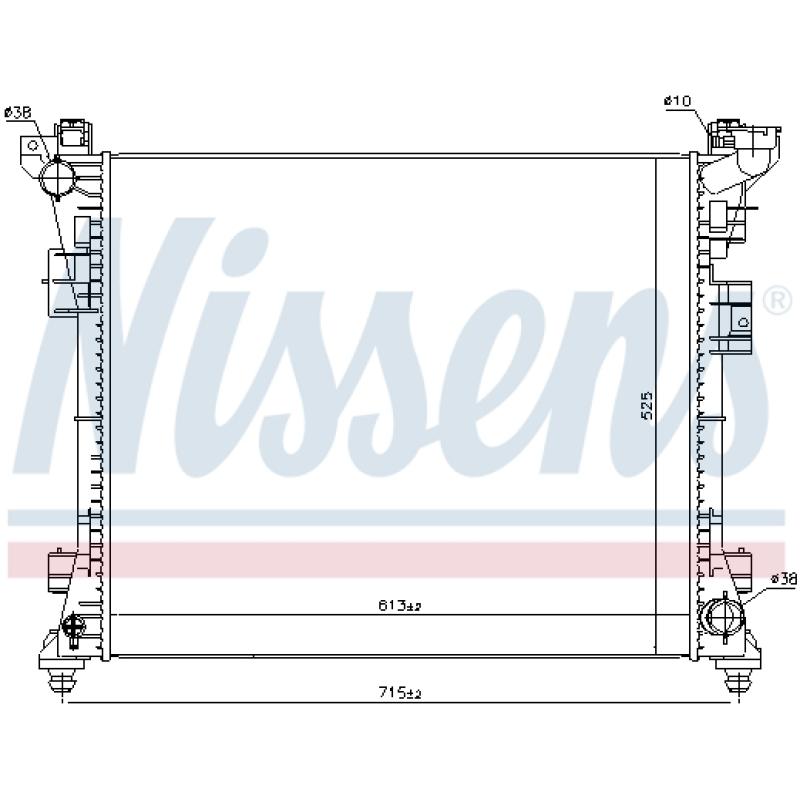 Radiateur, refroidissement du moteur NISSENS 61034 - Visuel 1