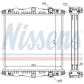 Radiateur, refroidissement du moteur NISSENS OEM 1403273