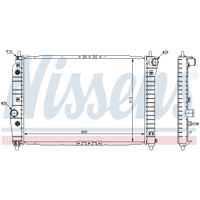 Radiateur, refroidissement du moteur NISSENS 61637 - Visuel 1