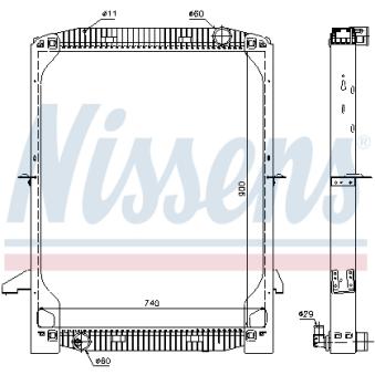 Radiateur, refroidissement du moteur NISSENS OEM 93160531