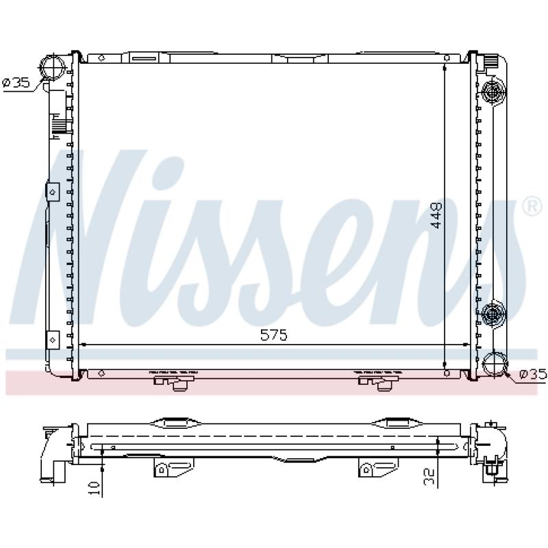 Radiateur, refroidissement du moteur NISSENS 62722A - Visuel 1