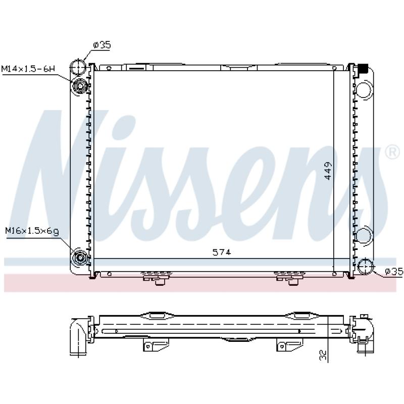 Radiateur, refroidissement du moteur NISSENS 62734A - Visuel 1