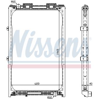 Radiateur, refroidissement du moteur NISSENS OEM 81061016439
