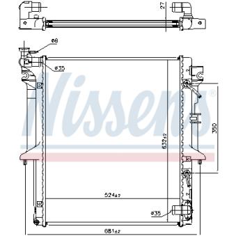 Radiateur, refroidissement du moteur NISSENS OEM MN135033