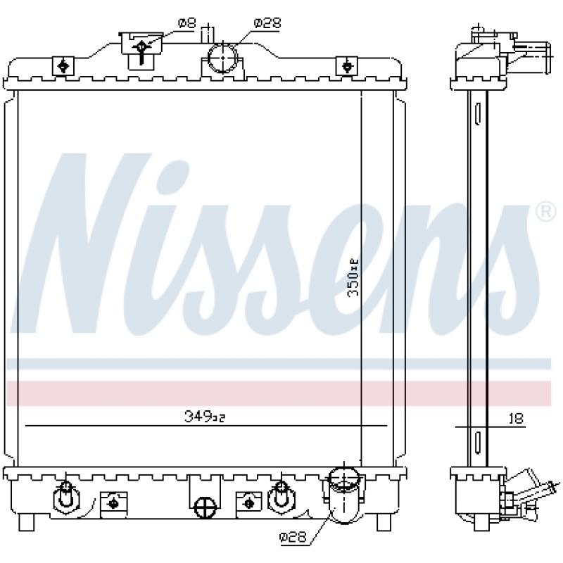 Radiateur, refroidissement du moteur NISSENS 633081 - Visuel 1