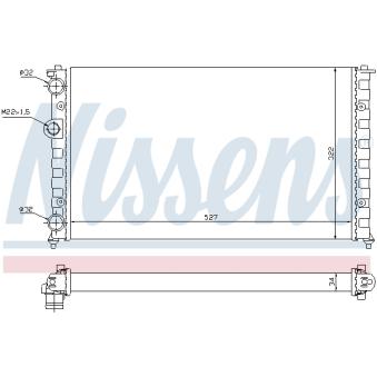 Radiateur, refroidissement du moteur NISSENS OEM 6K0121253AD