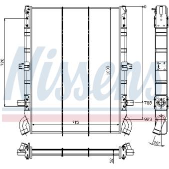 Radiateur, refroidissement du moteur NISSENS OEM 570451