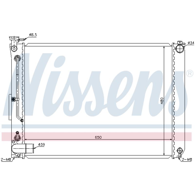 Radiateur, refroidissement du moteur NISSENS 646866 - Visuel 1