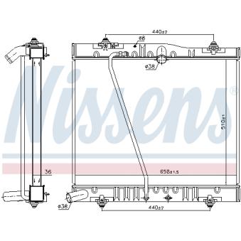 Radiateur, refroidissement du moteur NISSENS [646916]