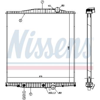 Radiateur, refroidissement du moteur NISSENS OEM 1003579