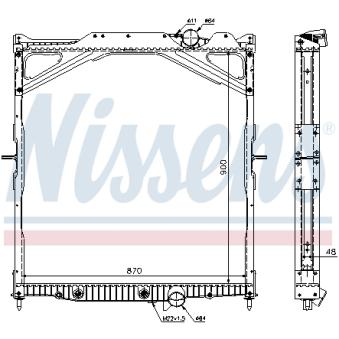 Radiateur, refroidissement du moteur NISSENS OEM 1003579