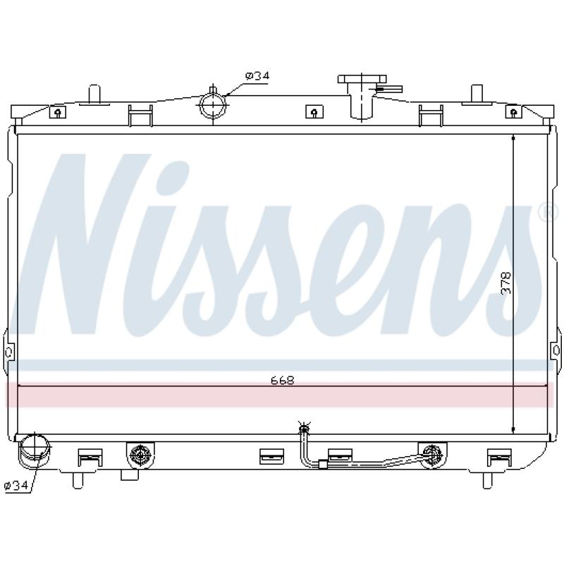 Radiateur, refroidissement du moteur NISSENS 67489 - Visuel 1
