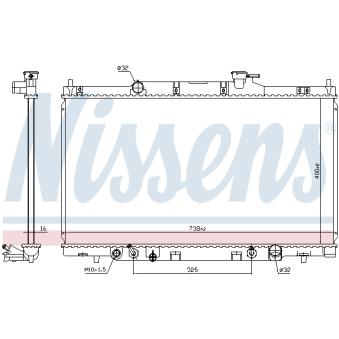 Radiateur, refroidissement du moteur NISSENS OEM 19010PNB902