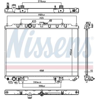 Radiateur, refroidissement du moteur NISSENS OEM 214609H300
