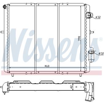 Radiateur, refroidissement du moteur NISSENS [690040]