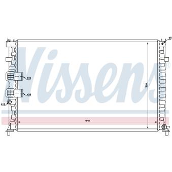 Radiateur, refroidissement du moteur NISSENS OEM 133331