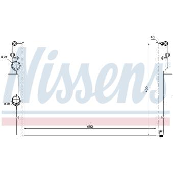 Radiateur, refroidissement du moteur NISSENS [690470]