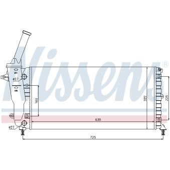 Radiateur, refroidissement du moteur NISSENS OEM 46763325