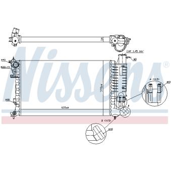 Radiateur, refroidissement du moteur NISSENS 690815 pour CITROEN ZX 2.0 i - 121cv