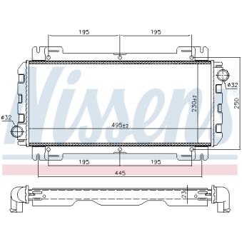 Radiateur, refroidissement du moteur NISSENS OEM 89FB8005DA