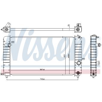 Radiateur, refroidissement du moteur NISSENS 691953