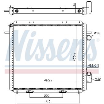 Radiateur, refroidissement du moteur NISSENS [692414]