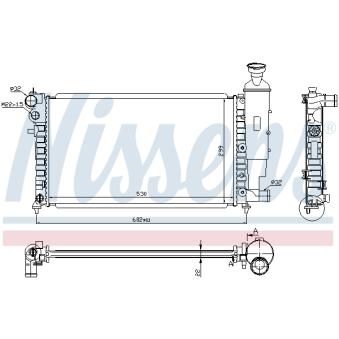 Radiateur, refroidissement du moteur NISSENS OEM 133185 Radiateur, refroidissement du moteur NISSENS OEM 133185