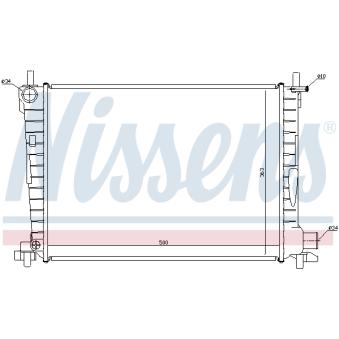 Radiateur, refroidissement du moteur NISSENS OEM 1045528