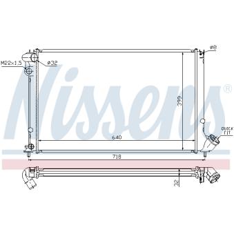 Radiateur, refroidissement du moteur NISSENS OEM 1301GE