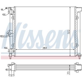 Radiateur, refroidissement du moteur NISSENS OEM 867121253F