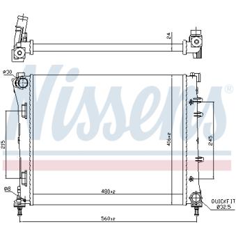 Radiateur, refroidissement du moteur NISSENS 693420 pour FORD KA 1.3 TDCi - 75cv