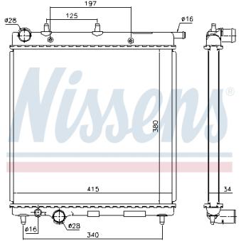Radiateur, refroidissement du moteur NISSENS OEM 1330C1