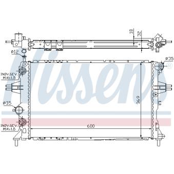 Radiateur, refroidissement du moteur NISSENS OEM 9192578