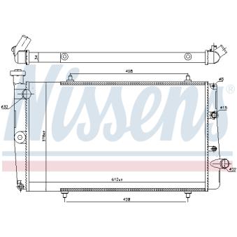 Radiateur, refroidissement du moteur NISSENS [694380]