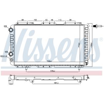 Radiateur, refroidissement du moteur NISSENS 694914 pour MERCEDES-BENZ CLASSE E 2.0 - 110cv