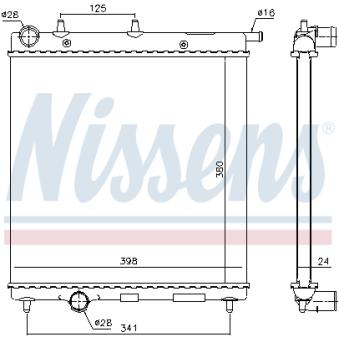Radiateur, refroidissement du moteur NISSENS 694932 pour CITROEN C3 AIRCROSS PureTech 82 - 110cv