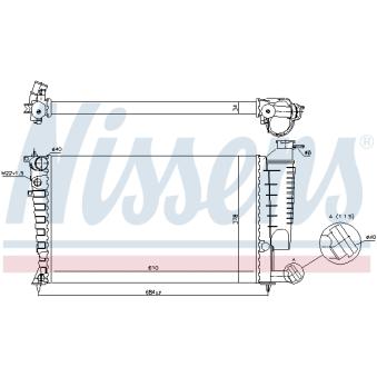 Radiateur, refroidissement du moteur NISSENS OEM 133025