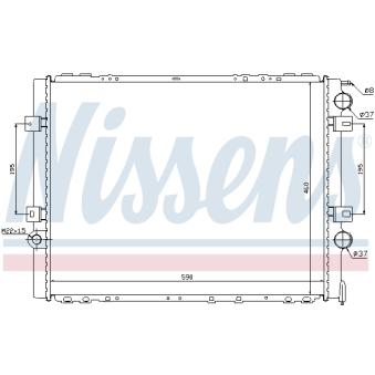 Radiateur, refroidissement du moteur NISSENS [695163]