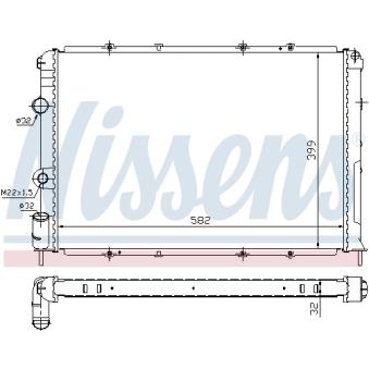 Radiateur, refroidissement du moteur NISSENS 695700 pour TOYOTA CELICA 1.6 e - 90cv
