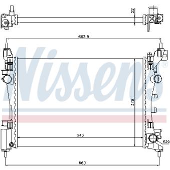 Radiateur, refroidissement du moteur NISSENS 695945 pour FORD FOCUS 1.0 - 65cv