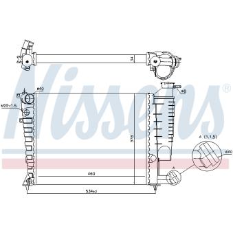 Radiateur, refroidissement du moteur NISSENS OEM 1301TR