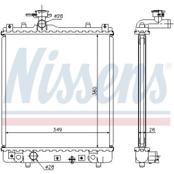 Radiateur, refroidissement du moteur NISSENS OEM 1770083E00