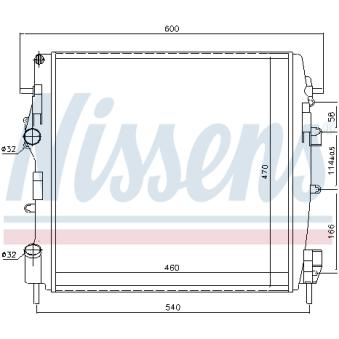 Radiateur, refroidissement du moteur NISSENS OEM 8660000490