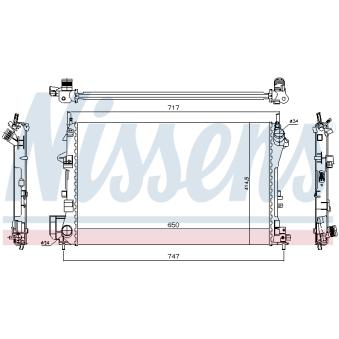 Radiateur, refroidissement du moteur NISSENS 696365 pour AUDI 50 1.8 - 110cv