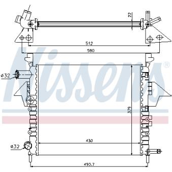 Radiateur, refroidissement du moteur NISSENS 696463 pour LEXUS LS 1.2 - 54cv