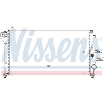 Radiateur, refroidissement du moteur NISSENS OEM 51759802