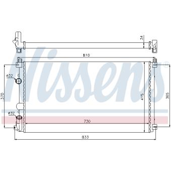 Radiateur, refroidissement du moteur NISSENS OEM 4415064