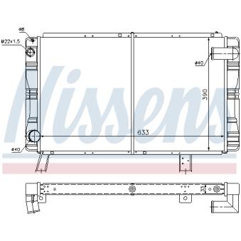 Radiateur, refroidissement du moteur NISSENS [697857]