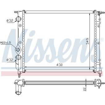Radiateur, refroidissement du moteur NISSENS [698307]