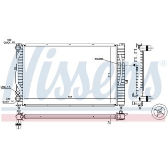Radiateur, refroidissement du moteur NISSENS 698526 pour SUZUKI SAMURAI 1.9 TDI - 110cv